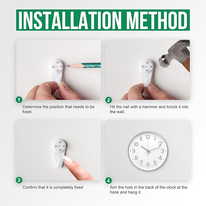 Wall Clock Modern Simple Quartz Decorative Clock Non-Ticking Silent Battery