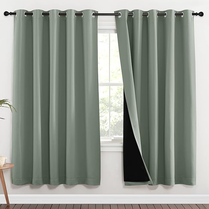 NICETOWN 100% Blackout Window Curtain Panels, Full Light Blocking Drapes