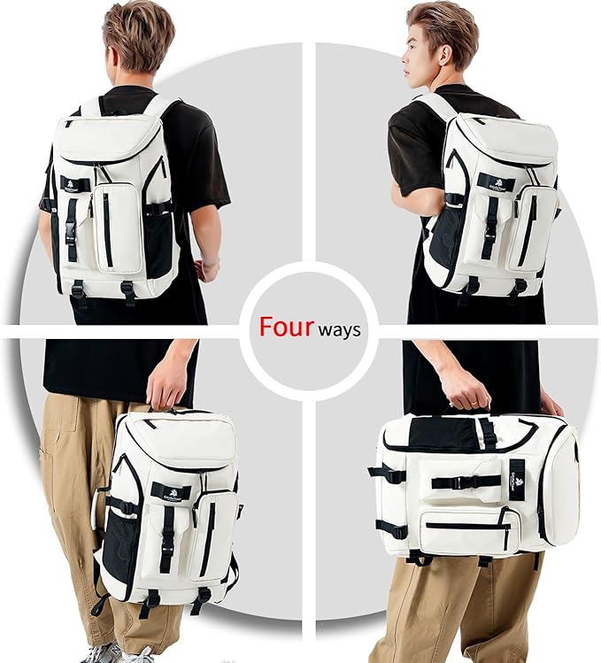Kalesi Gym Duffle Tennis Bag Backpack 4-Way Waterproof with Shoes Compartment for travel Sport Hiking laptop (Forest green)