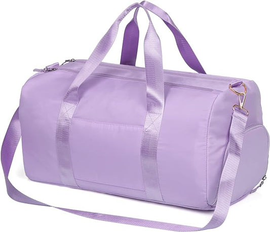 MABROUC Duffle Bag For Women, Sports Duffel Bag for Gym with Wet Pocket & Shoe Compartment, Overnight Weekender Travel Bag