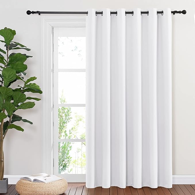 NICETOWN Blackout Sliding Glass Door Curtains, Room Darkening Thermal Insulated