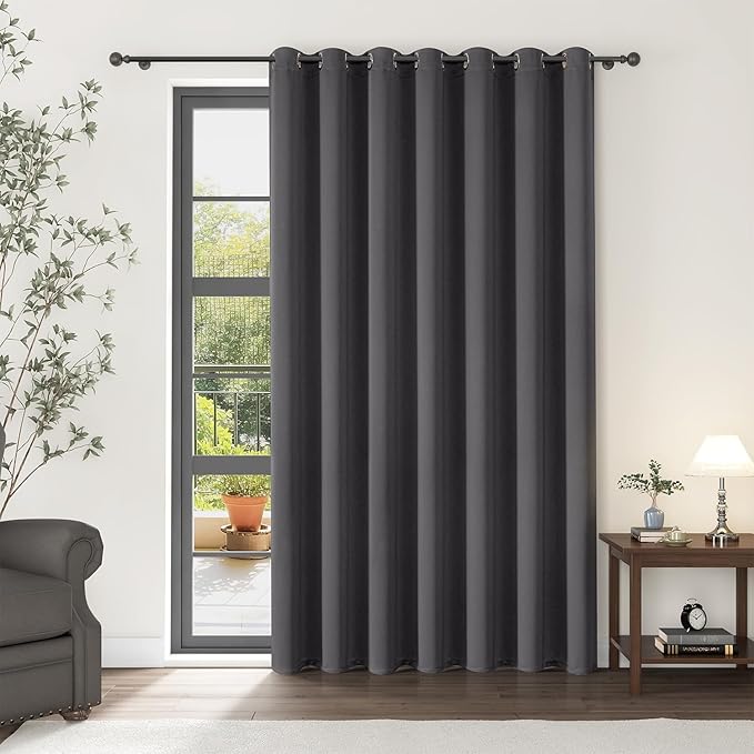 ChrisDowa Room Divider Curtain 84 Inches Long, Wide Blackout Sliding Door