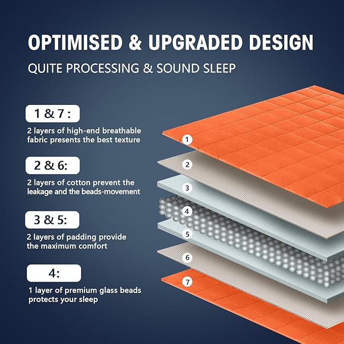 King Size Weighted Blanket for Adults (30 lbs, 80” x 87”, Orang) Cooling Heavy Blanket for Sleeping Perfect for 290-310 lbs, Breathable Blanket for Adults & Couple All Season, Machine Washable