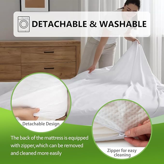 PayLessHere 5 Inch Gel Memory Foam Mattress Medium Firm Mattresses CertiPUR-US Certified Bed-in-a-Box Pressure Relieving California King Size,Fiberglass Free，White