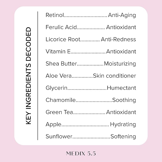 MEDIX Fragrance Free Firming Retinol Body Lotion + Collagen Peptides Cream 2pc Skincare Set | Crepey Skin Treatment | Anti Aging Body Cream & Face Moisturizer For Crepe Skin, Cellulite, & Wrinkles