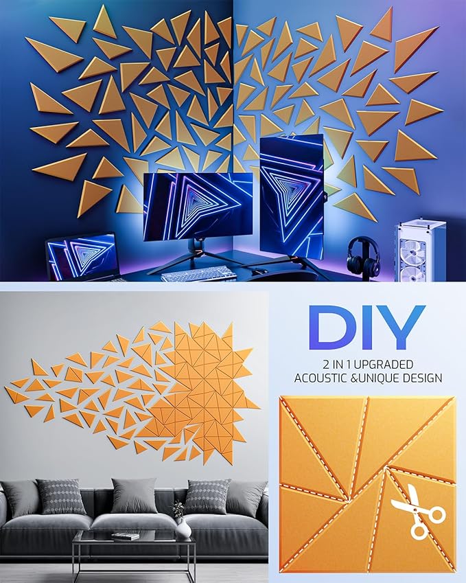 12 Pack Acoustic Panels, Sound Proof Foam Panels