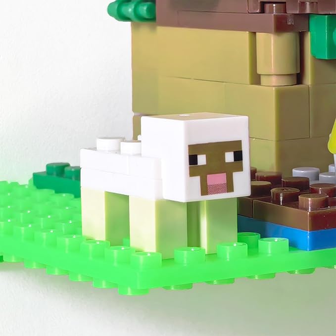 6 Wall Display Shelf for Lego Bricks, 4x5 inch Dual-Sided Floating Shelves