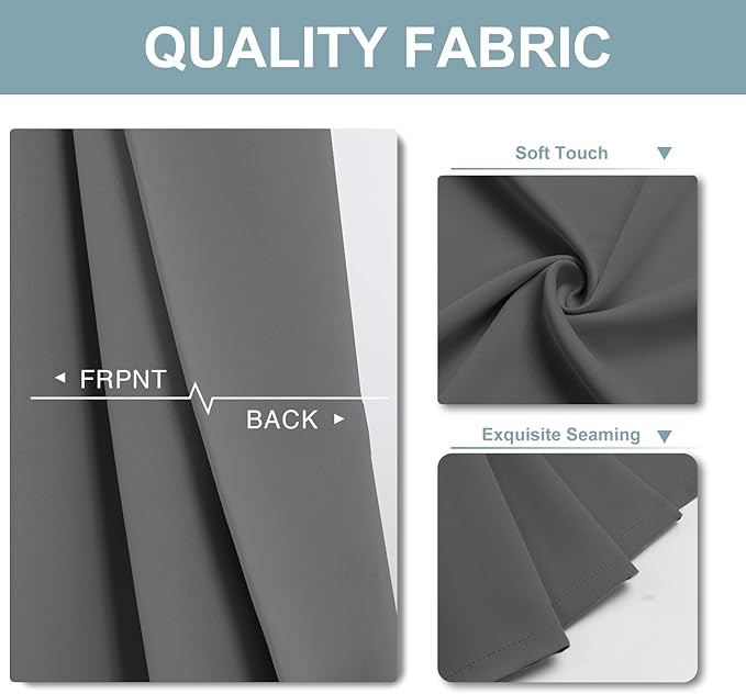 ChrisDowa Blackout Curtains 80 inches Long