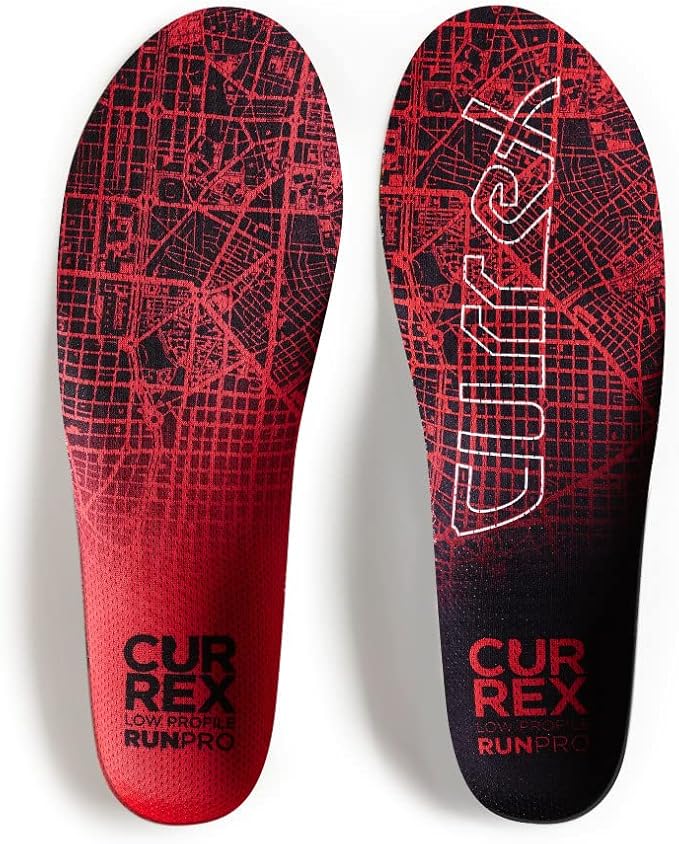 CURREX RunPro Insoles for Running Shoes – Arch Support Inserts to Help Reduce Fatigue, Prevent Injuries & Boost Performance – for Men & Women – Low Arch, XS