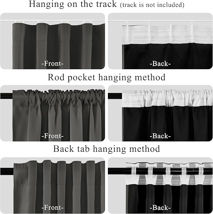RYB HOME 100%Blackout Room Divider Curtain, Thermal Insulated & Privacy Assurd