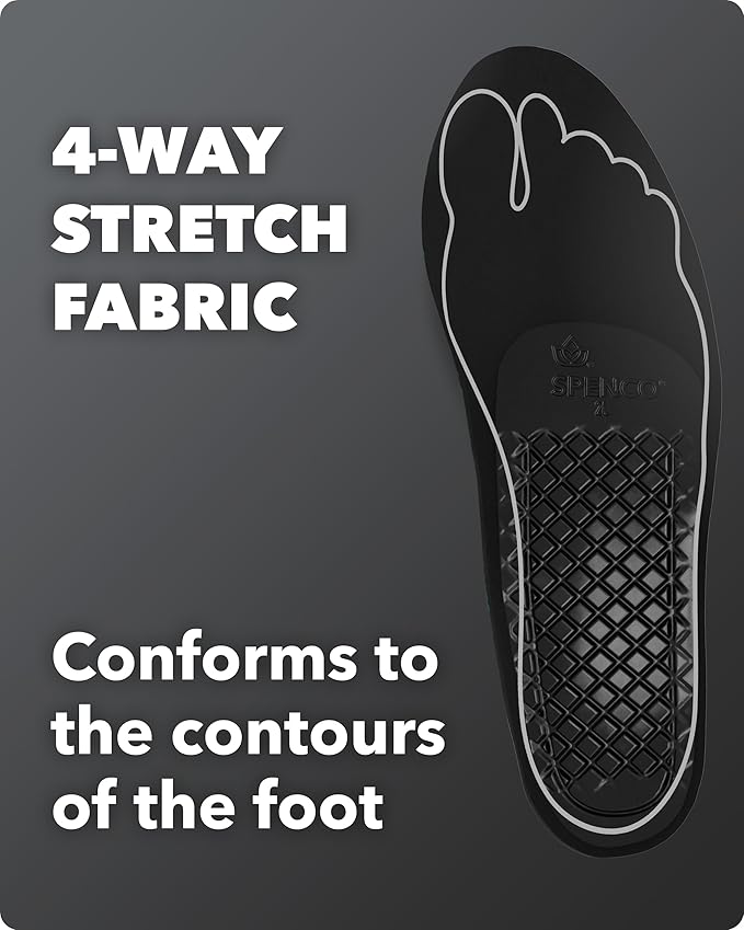 Spenco Rx Orthotic Arch Support Full Length Shoe Insoles, Men's 12-13.5, Green