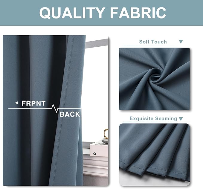 ChrisDowa Small Window Curtains 50 inches Long