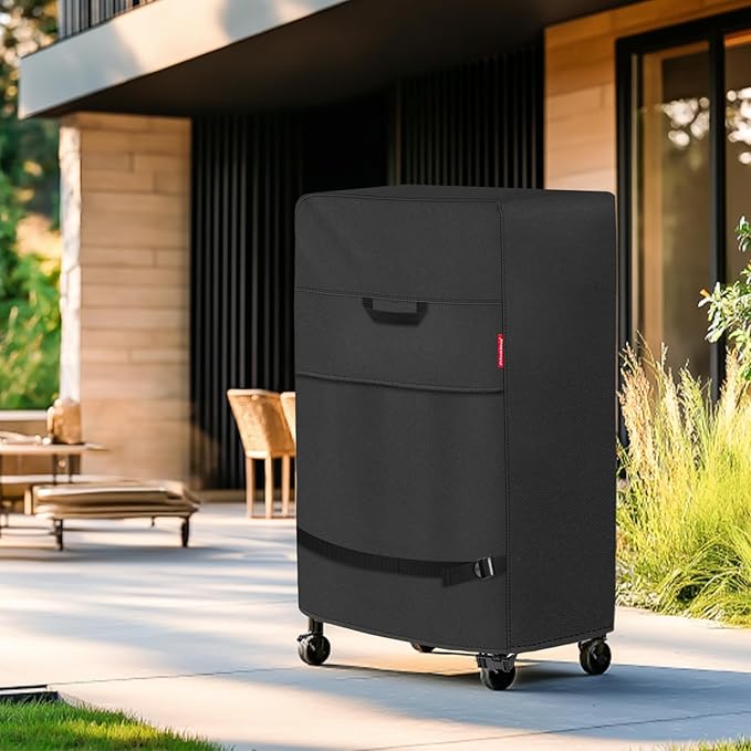 Porch Shield 30 Inch Electric Smoker Cover for Masterbuilt Smoker, Waterproof Heavy Duty Outdoor Smoker Grill Covers 23W x 21D x 35H inch, Black