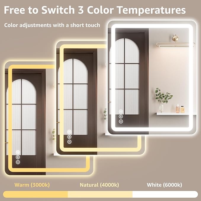 40" x 30" Led Bathroom Mirror