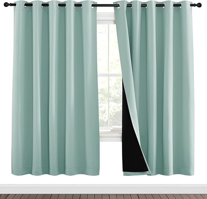 NICETOWN 100% Blackout Window Curtain Panels, Full Light Blocking Drapes