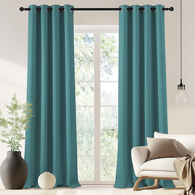 NICETOWN Blackout Drapery Curtain Panel 90 inches Long