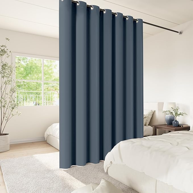 ChrisDowa Room Divider Curtain 84 Inches Long, Wide Blackout Sliding Door