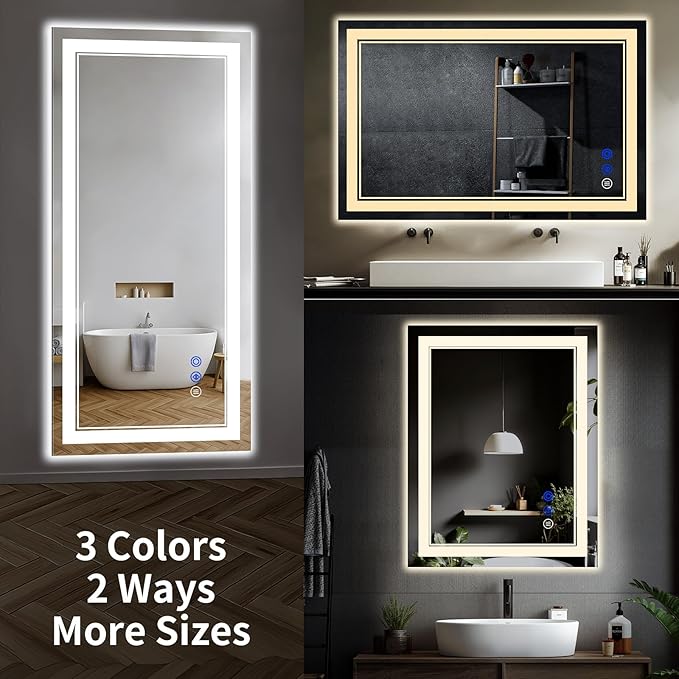 38"x26" LED Bathroom Mirror