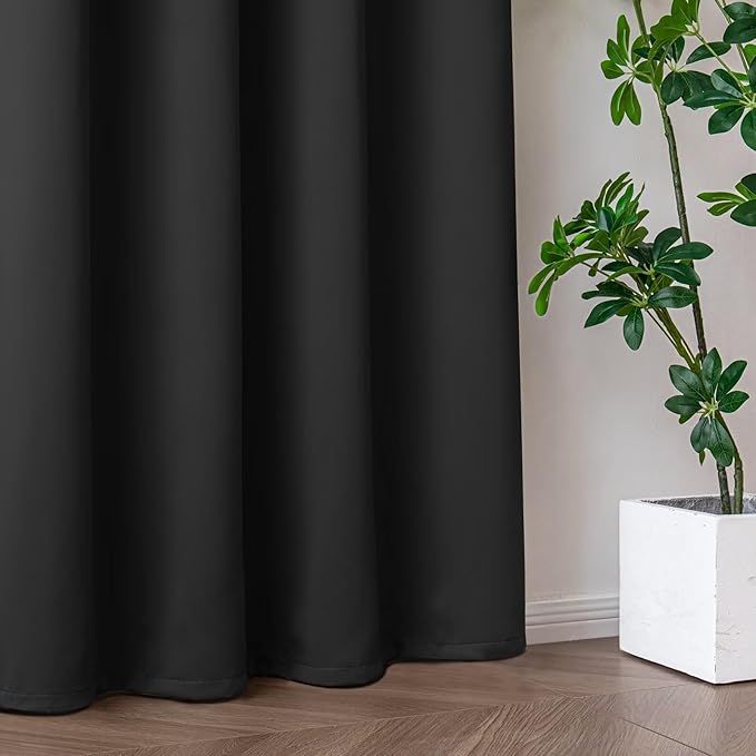 IGEMAEVE Blackout Curtains 84 Inch Length 2 Panels Set, Grommet Energy Saving