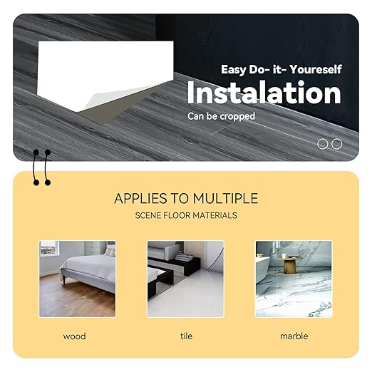Wood Grain Peel and Stick Floor Tiles – 11.8” Width, Full Roll Length of 590" –