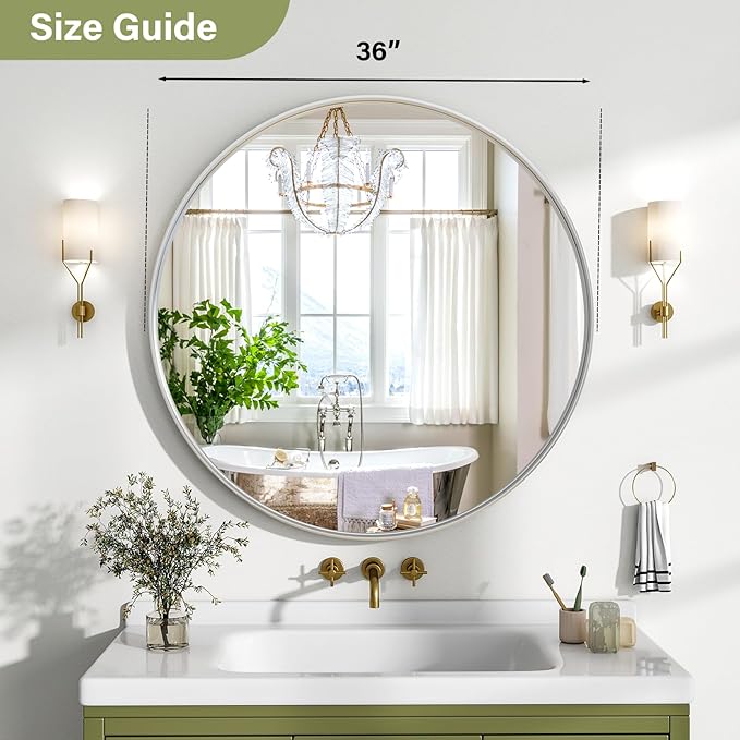 36 Inch Round Bathroom Mirror