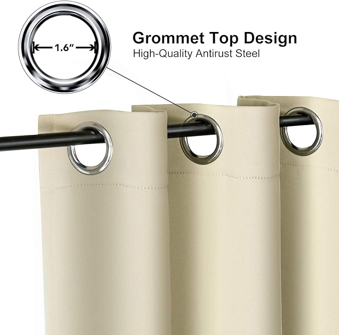 ChrisDowa Room Divider Curtain 84 Inches Long, Wide Blackout Sliding Door