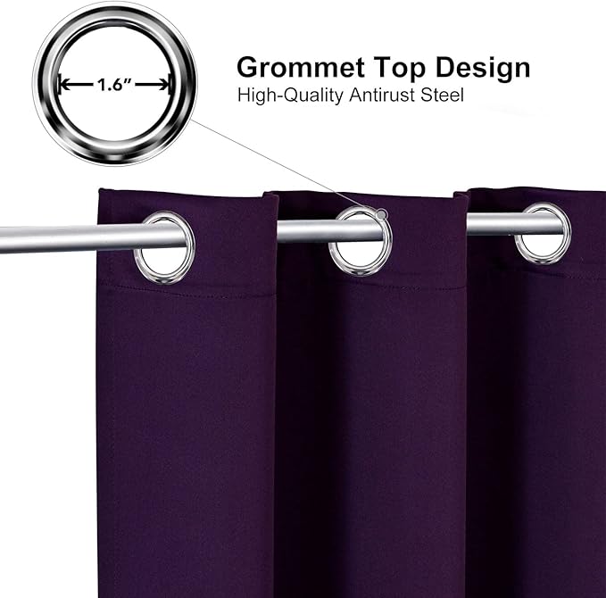 ChrisDowa Blackout Curtains 36 Inches Long