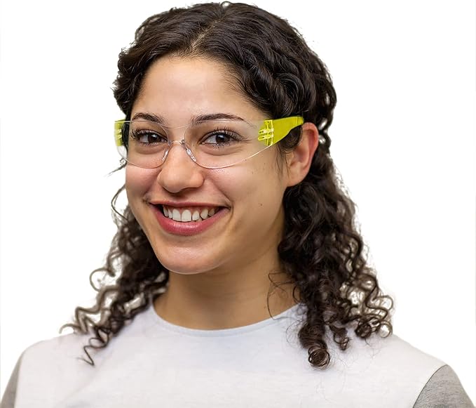 BISON LIFE Safety Glasses - Scratch Resistant Wrap Around Eyewear, Polycarbonate ANSI Z87.1 Impact Resistant Lens