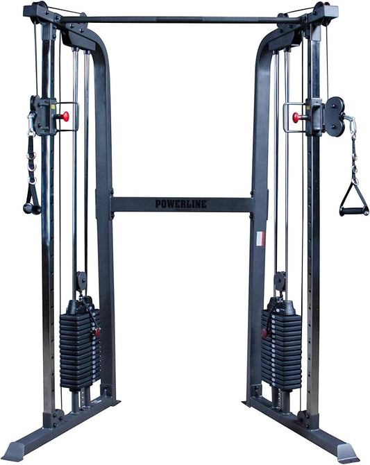 Body-Solid Powerline Cable Crossover Exercise Machine for Home & Commercial Gym, Functional Training Center with Dual Weights Stack for Cable Workout