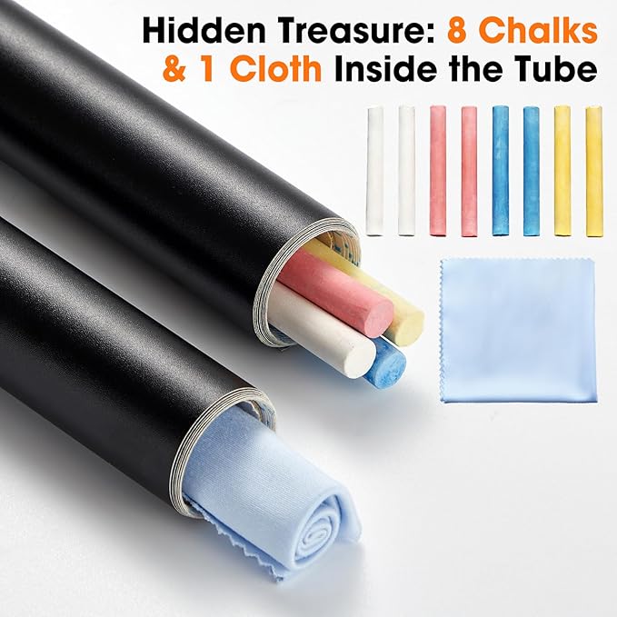 Chalkboard Wallpaper Peel and Stick, 17.5"x78.7" Blackboard Contact Paper Self