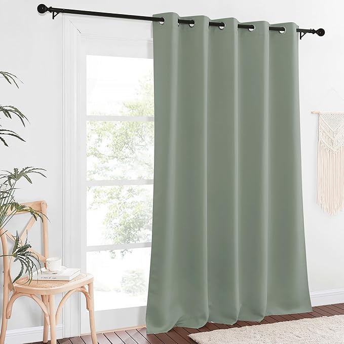NICETOWN Sliding Door Window Treatment Blackout Patio Door Curtain Panels