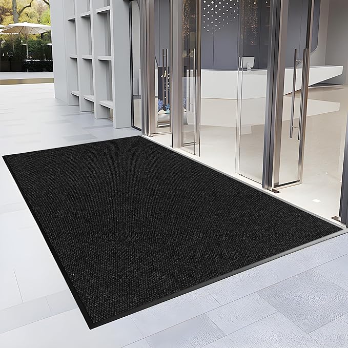 4′ x 55′ Front Door Mat Indoor Outdoor Entrance, Commercial Floor Mat Heavy Duty Dirt Trapper Entryway Doormat, Custom Size Non Slip Rubber Backing Welcome mat, Door Mat for High Traffic Area