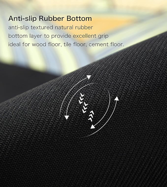 Knsbk Large Round Yoga Mat 4.6'X3.5mm for Exercise Premium Extra Thick, Ultra Comfortable, Non Slip, Meditation Mat