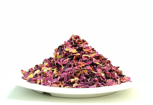 Greenhilltea Premium bulk tea ,Rose Buds and Petals Tea caffeine free herbal tea – 8 Oz Bag