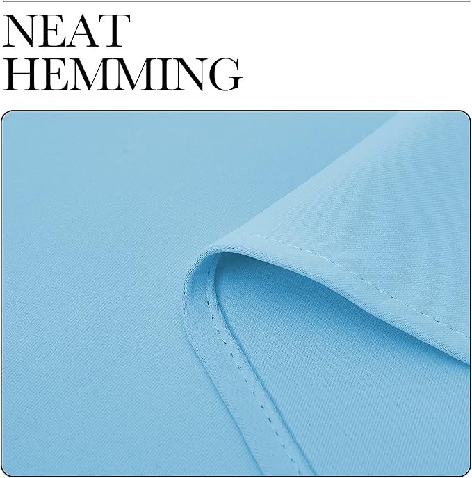NICETOWN Light Blue Curtains for Nursery, Thermal Insulated Grommet Room