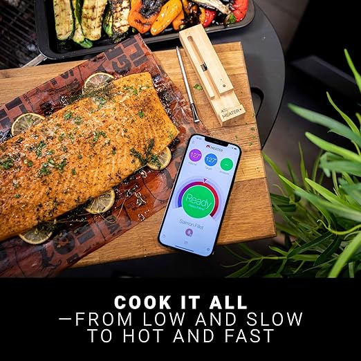 MEATER Plus: Smart Bluetooth Wireless Meat Thermomter Digital | Limited Edition King of The Grill Engraved | Brown Sugar Color | Perfect for Steak, Chicken, Turkey, & More | Delicous Recipes in App