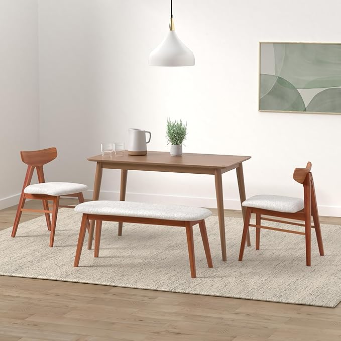 47" Dining Table Kitchen Table Dining Room Table Small Kitchen Table for Small Spaces Table Modern Home Furniture Dinner Table Rectangular (Natural)