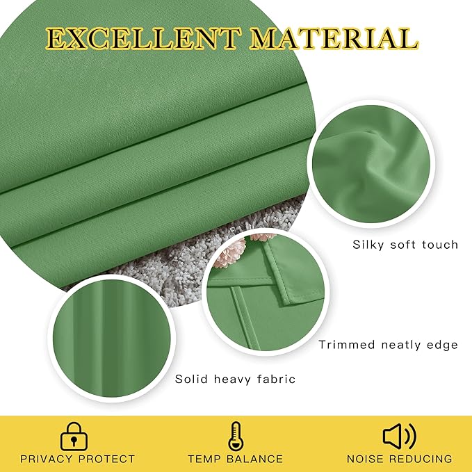 NICETOWN Sliding Door Window Treatment Blackout Patio Door Curtain Panels