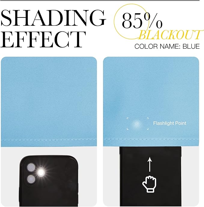 NICETOWN Light Blue Curtains for Nursery, Thermal Insulated Grommet Room