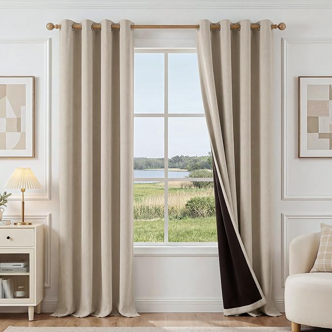 FMFUNCTEX 100% Blackout Curtains