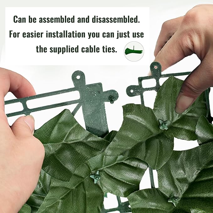 Artificial Ivy Privacy Fence Screen:120 "x 40" Anti-Ultraviolet Artificial