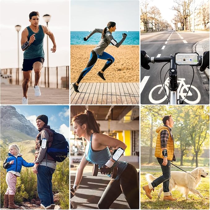 Cikyner Running Armband, 3 in 1 Running Phone Holder Sports Armband Bicycle Phone Holder 360° Rotatable & Detachable Running Phone Armband for 4.5-7'' iPhone Huawei for Gym Running Hiking