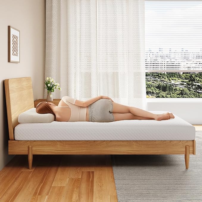 6 Inch Queen Size Mattress in a Box,Memory Foam Mattress for Comfort Sleep, Cooling Night Sleep & Pressure Relief, Ships Compressed (6", Queen)