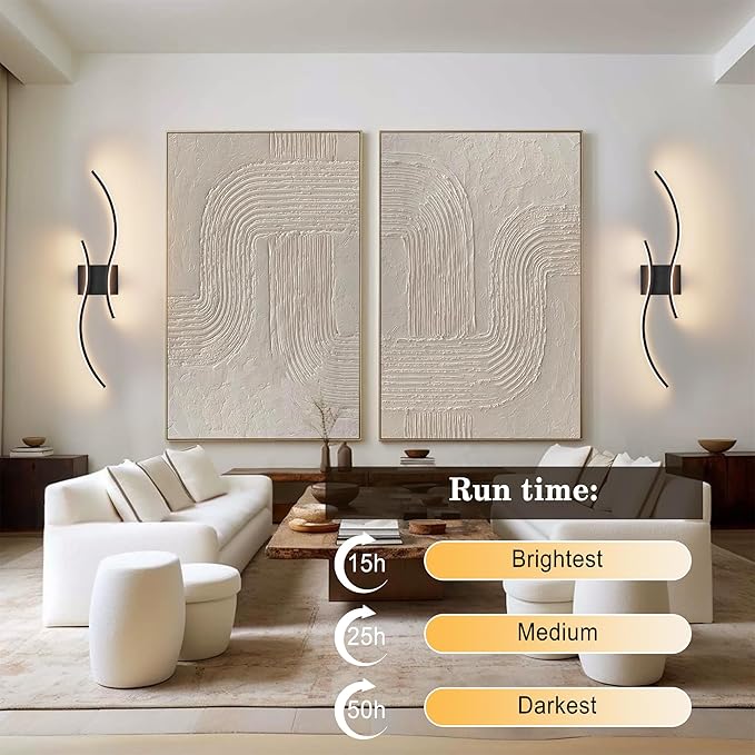 KARTOOSH Battery Operated Wall Sconce