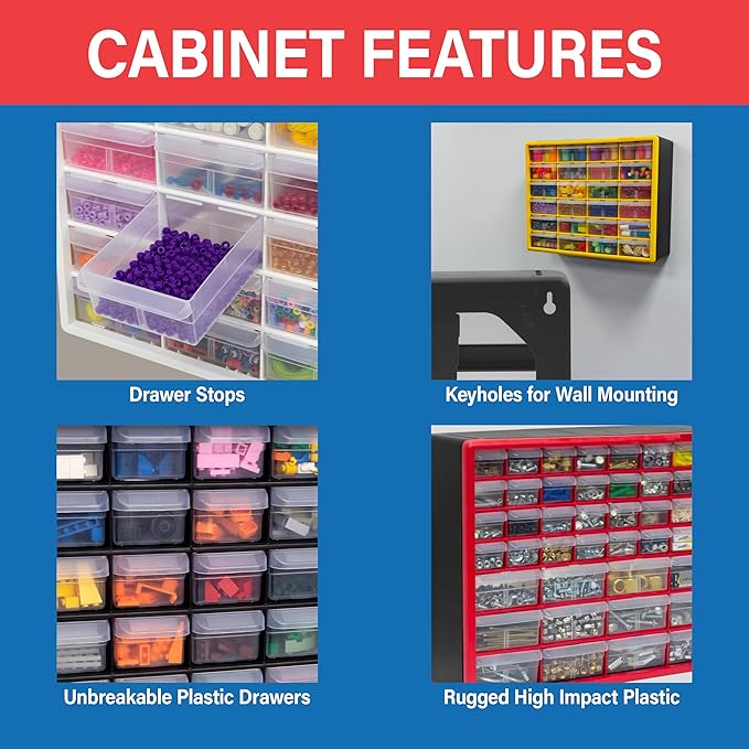 Akro-Mils 44-Drawer Plastic Drawer Storage Cabinet