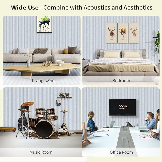 Acoustic Panels, 10 Pack Sound Panels, High-Density Large Acoustic Panels