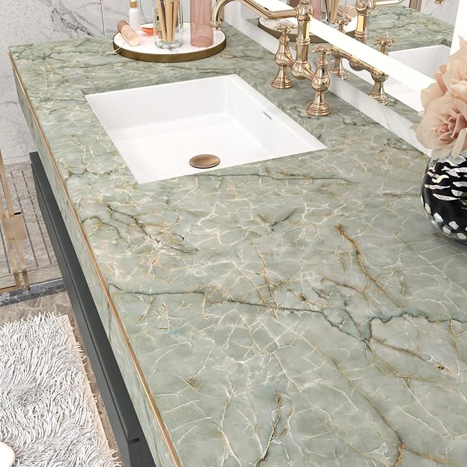 Marble Contact Paper for Countertops Waterproof Marble Wallpaper Peel and Stick