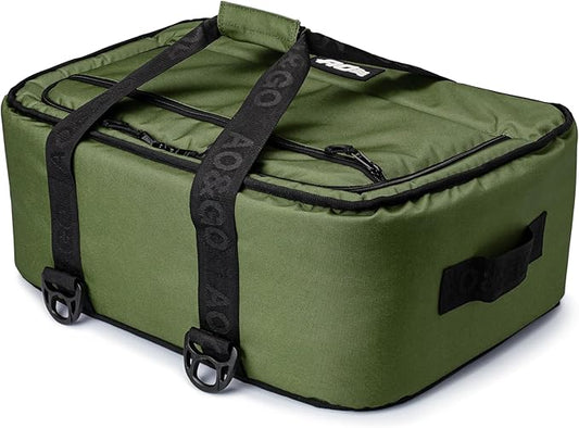 AO Coolers Stow 'n Go Canvas Soft-Sided Cooler, Low Profile and Leak Proof, Insulated for 24-Hour Cold, Hunter Green, 38-Can