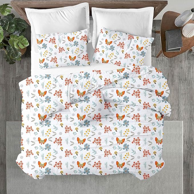 Kotton Culture 1 Pc Queen Size Duvet Cover Only -100% Egyptian Cotton Sateen 600 Thread Count Ultra Soft Premium Durable Comforter Cover Zipper Closure & Corner Ties (Rain Forest,Queen/Full 90" X 90")