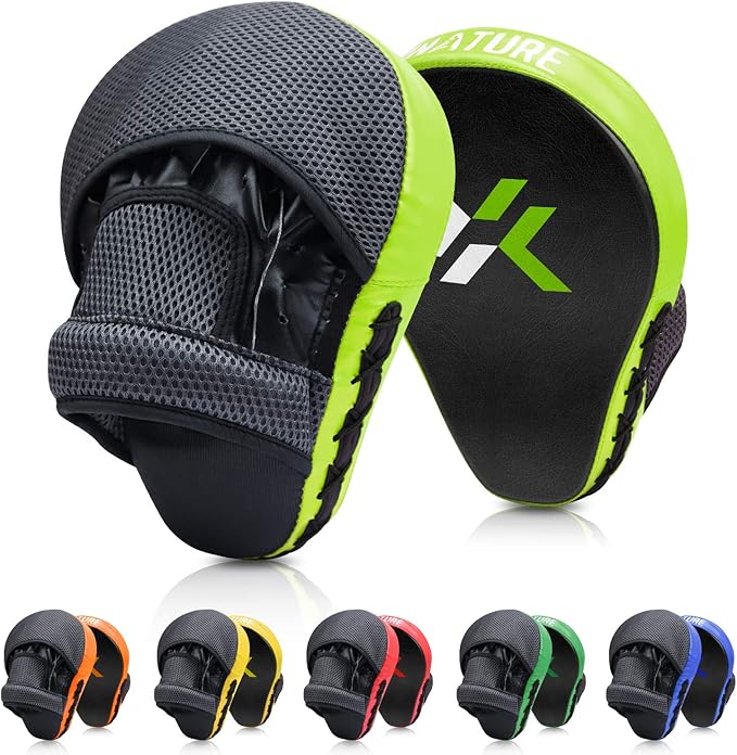 Boxing and MMA Punching Mitts - Hook & Jab Pads, Focus Punch Mitts, Target Focus Pads, and Kick Shield for Muay Thai Training